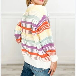 Colorful Striped Women's Sweater